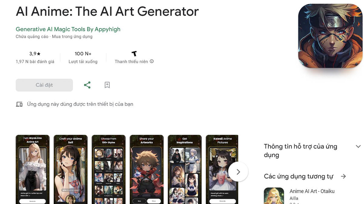 chụp ảnh AI Anime