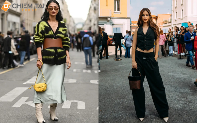 Tạo dáng đứng thẳng giữa phố