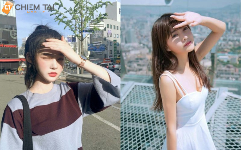 Dùng tay che nắng khi chụp ảnh