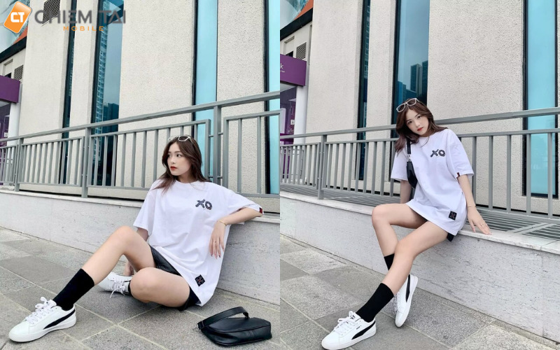 Ngồi trên lan can cực cá tính