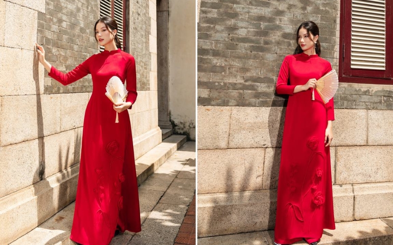 Cách tạo dáng chụp ảnh áo dài tết