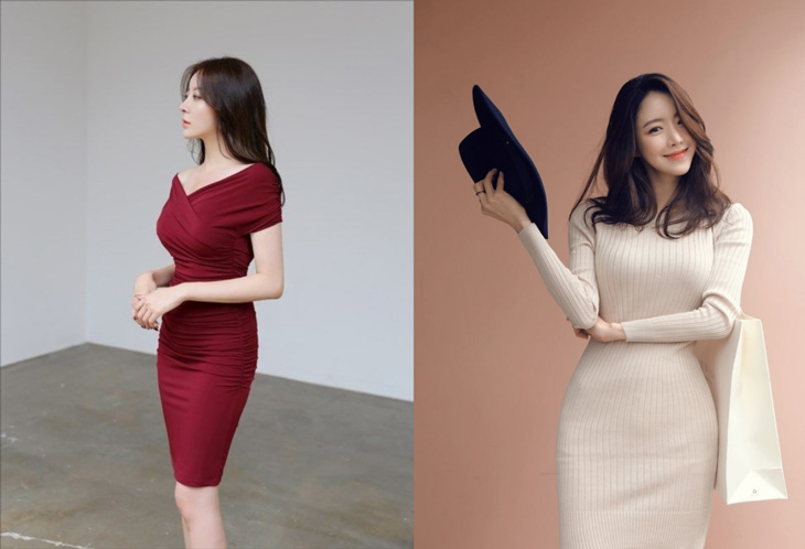 tạo dáng chụp ảnh với váy body