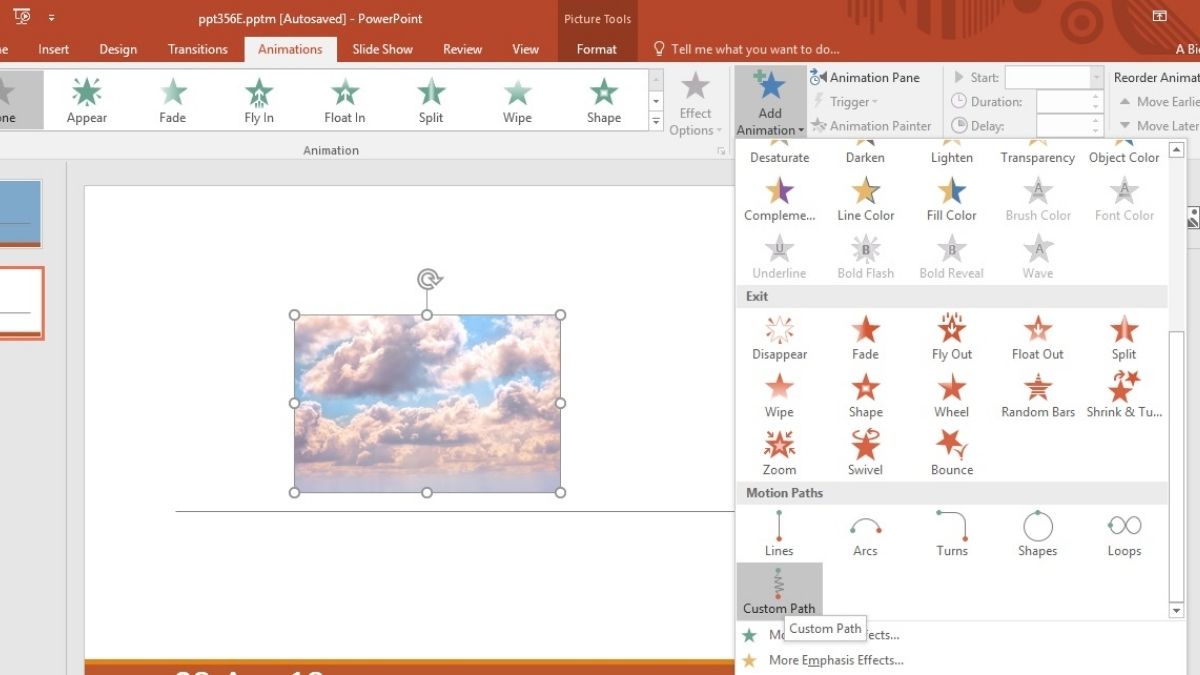 Cách làm PowerPoint - Bước 3 Chèn hiệu ứng vào slide PowerPoint thêm sôi động