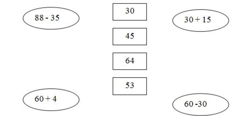 Bạn nhỏ nối ô vuông với số phù hợp (Nguồn ảnh: Sưu tầm internet)