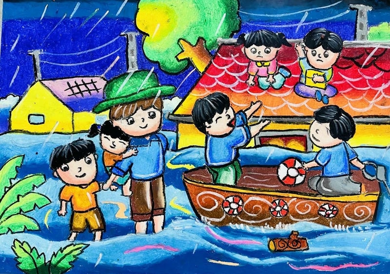 hoạt động cộng đồng vẽ tranh hoạt động thiện nguyện đẹp