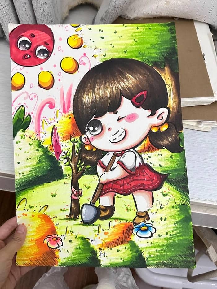 vẽ tranh khuyến khích trồng cây