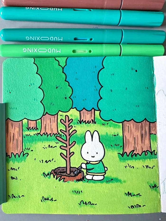 vẽ tranh ngày hội trồng cây