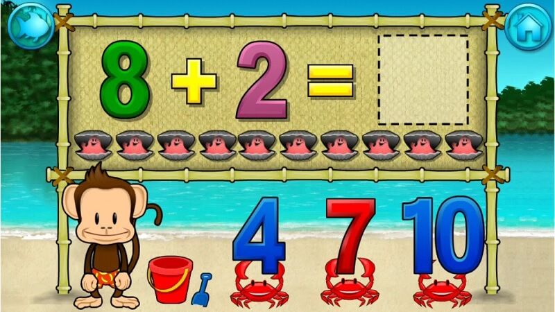 Học toán điền số cùng Monkey Math. (Ảnh: Monkey)