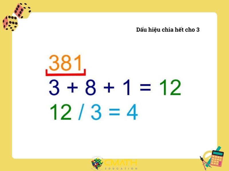 Dấu hiệu chia hết cho 3: Nguyên tắc cơ bản và ví dụ minh họa