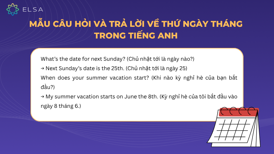 Cách dùng giới từ on khi viết ngày tháng trong tiếng Anh