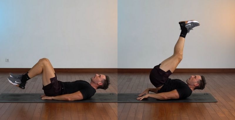 bài tập cơ bụng 6 múi học sinh hip lifts