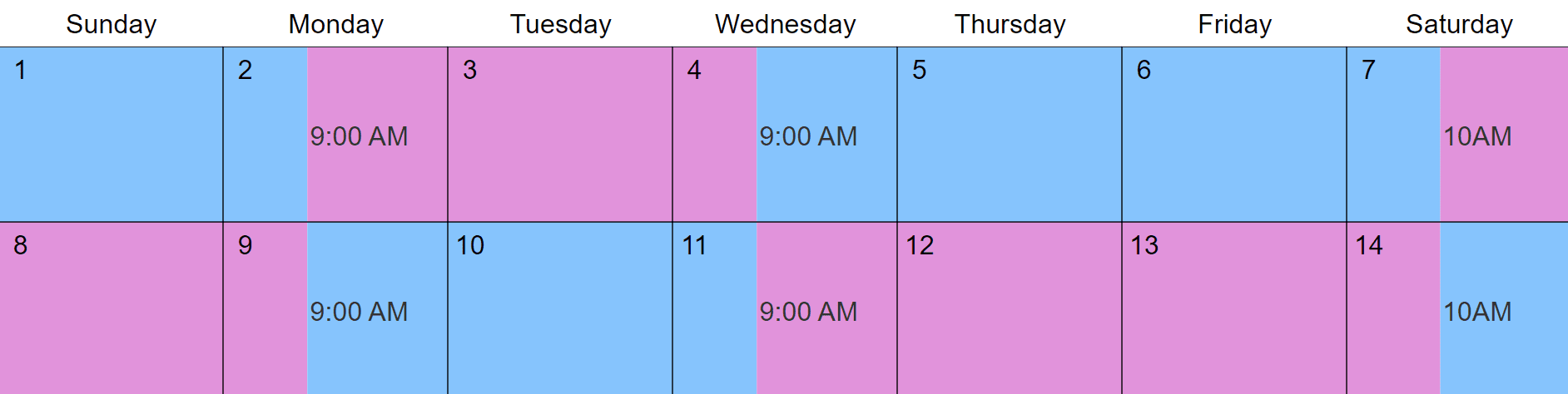 2-2-3 Custody and Visitation Schedule Examples