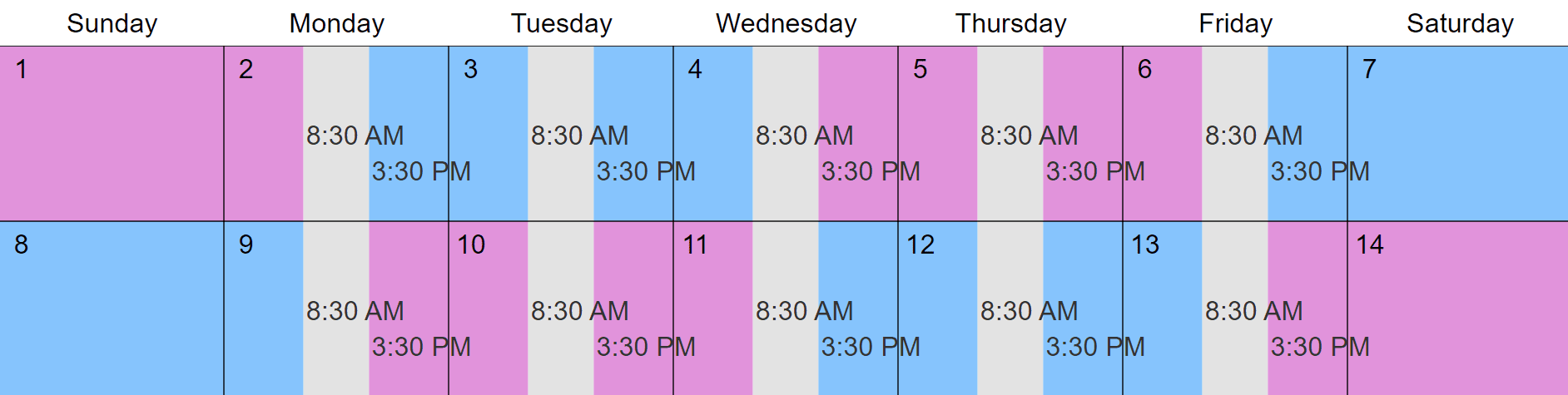 2-2-3 Custody and Visitation Schedule Examples