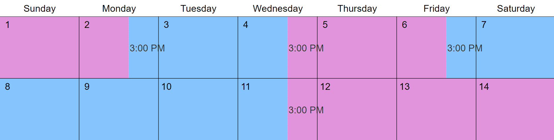 2-2-3 Custody and Visitation Schedule Examples