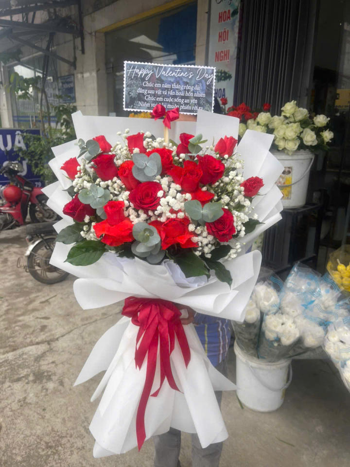 bó hoa hồng đỏ