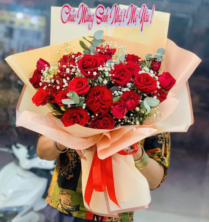 bó hoa hồng đỏ