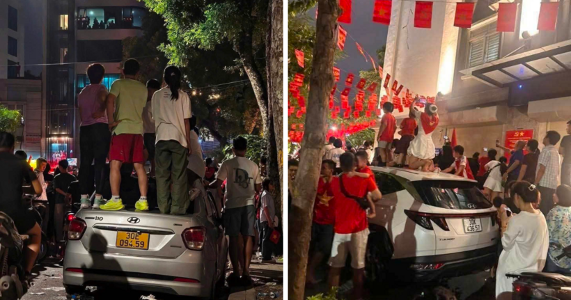 Những hình ảnh không đẹp được chụp lại sau buồi hợp luyện.