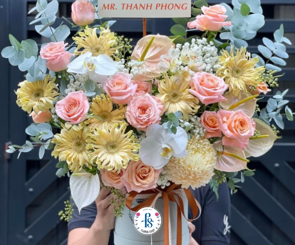 Giỏ hoa hồng nhập tặng sinh nhật nam giới