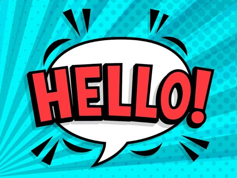 Hình ảnh lời chào powerpoint nhẹ nhàng, tươi sáng