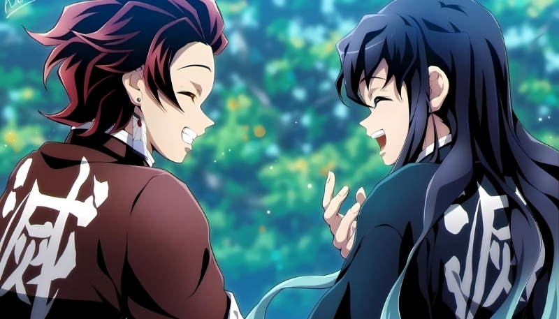 Ảnh nền Muichirou và Tanjiro full HD PC