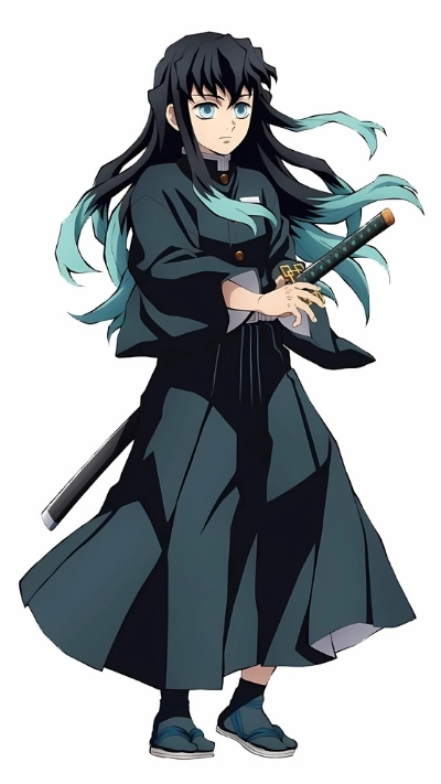 Ảnh Muichirou ngầu với kiếm xanh