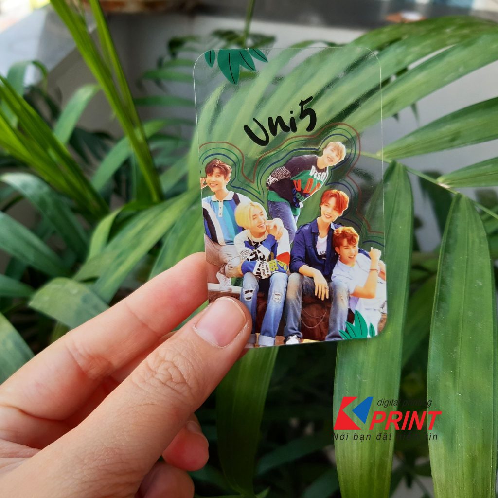 in thẻ nhựa kpop