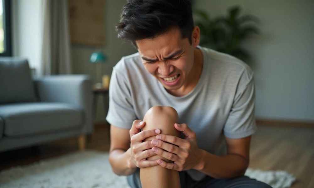 Cơ mông yếu có thể dẫn đến tình trạng đau đầu gối do té ngã khi mất thăng bằng.