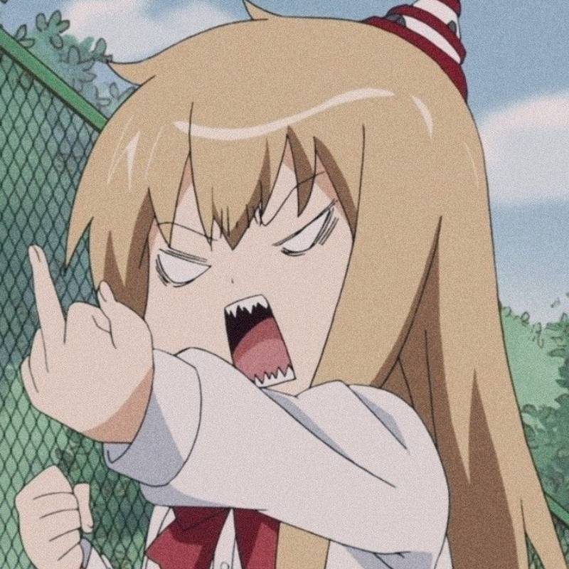 meme chibi anime ngón giữa