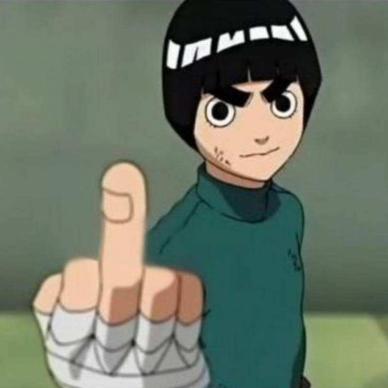 nhân vật Naruto dơ ngón giữa meme