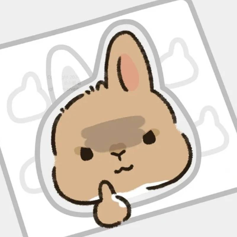 meme thỏ con đáng yêu dơ ngón giữa