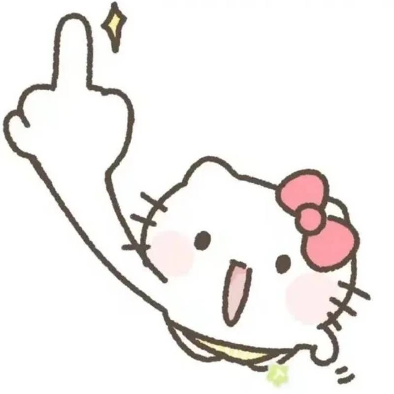 meme mèo kitty ngón giữa