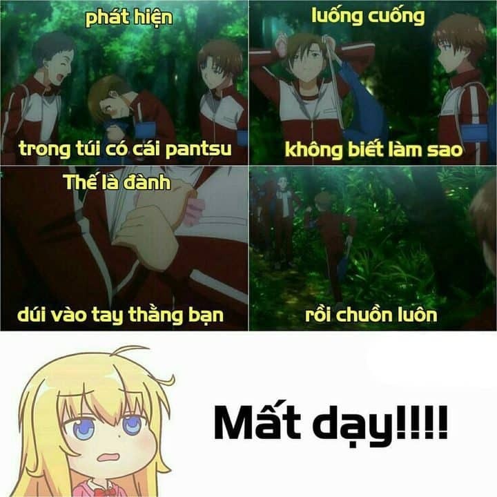 Hình nền anime mất dạy phong cách troll, phù hợp màn hình 16:9