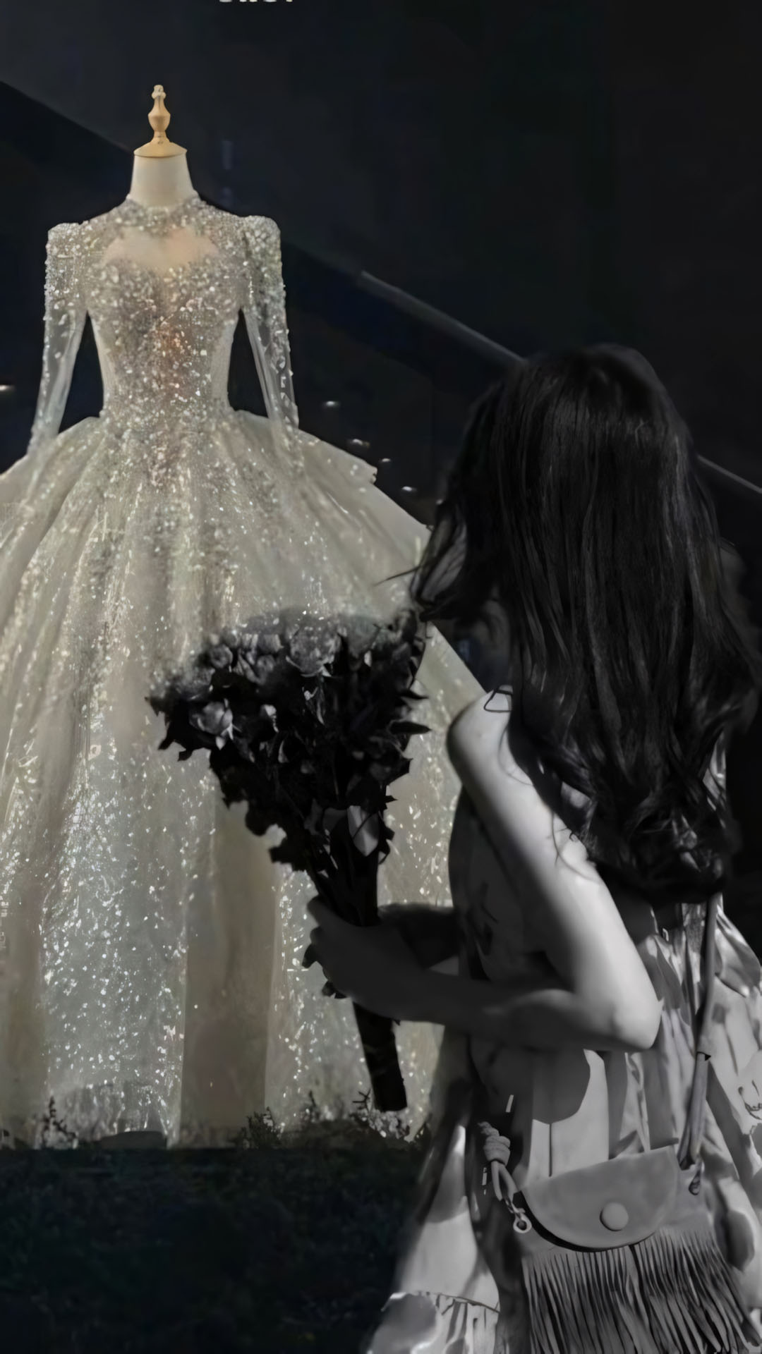 anh co gai dung nhin vay cuoi buon 1920px 1080px full hd 17