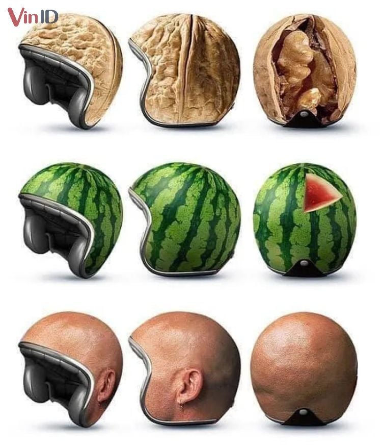 Mũ bảo hiểm độc lạ