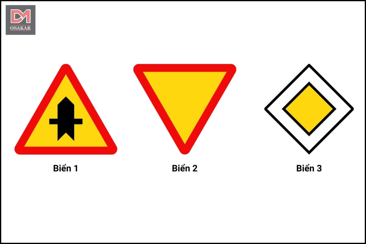 Biển nào báo hiệu giao nhau với đường ưu tiên? Giải đáp chi tiết A-Z