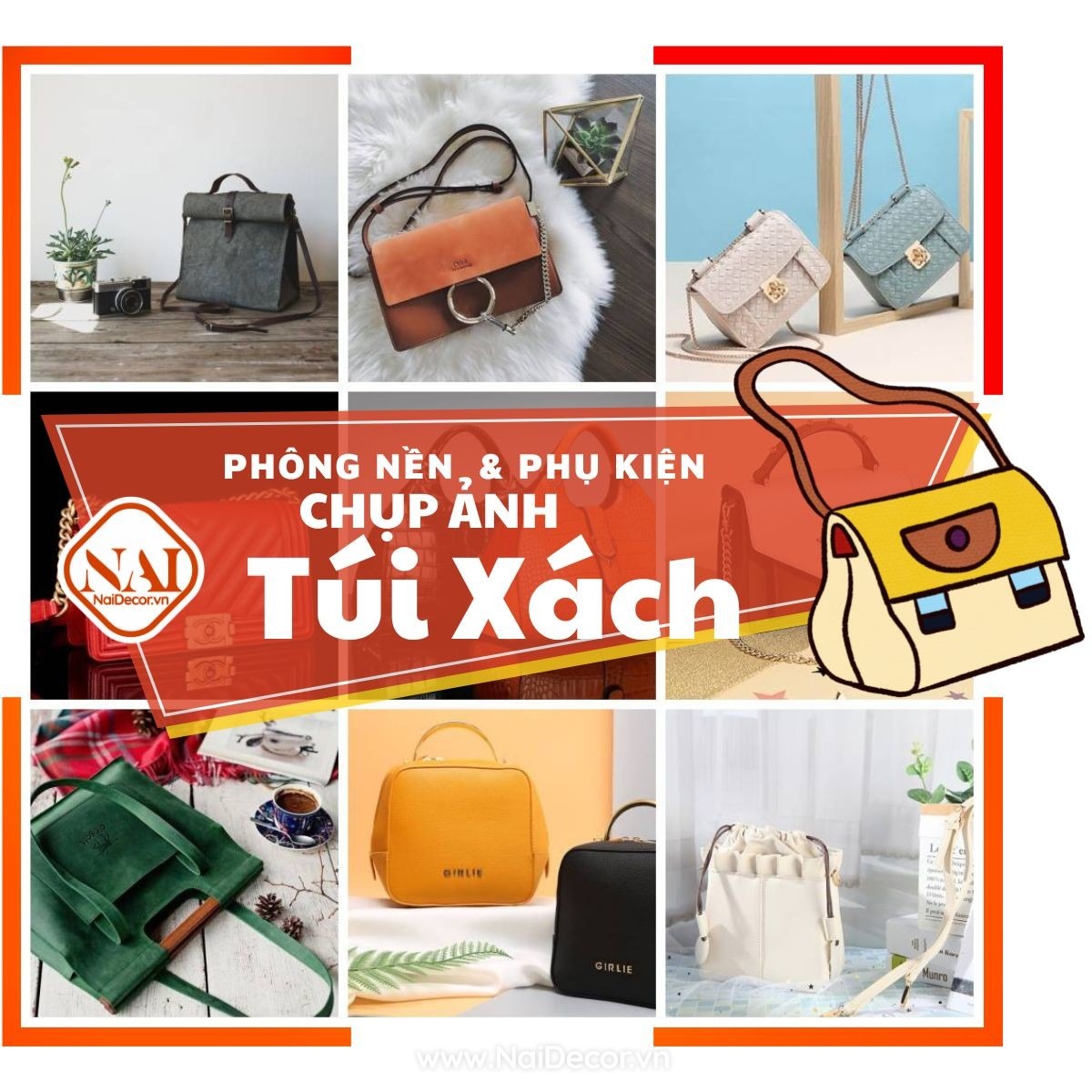 A0 Goi Y Nhung Phong Nen Va Phu Kien Chup Anh Tui Xach Dep 1