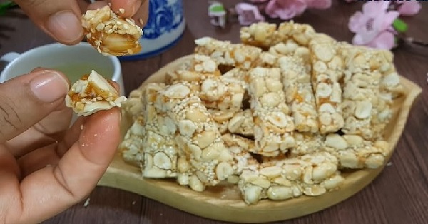 cách làm kẹo lạc bằng đường trắng