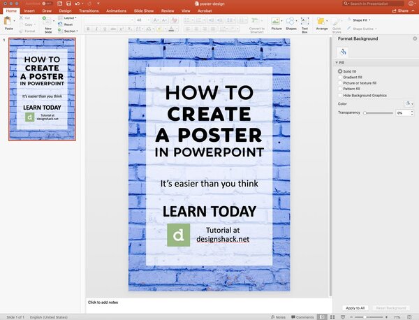 10 bước đơn giản để thiết kế poster bằng PowerPoint