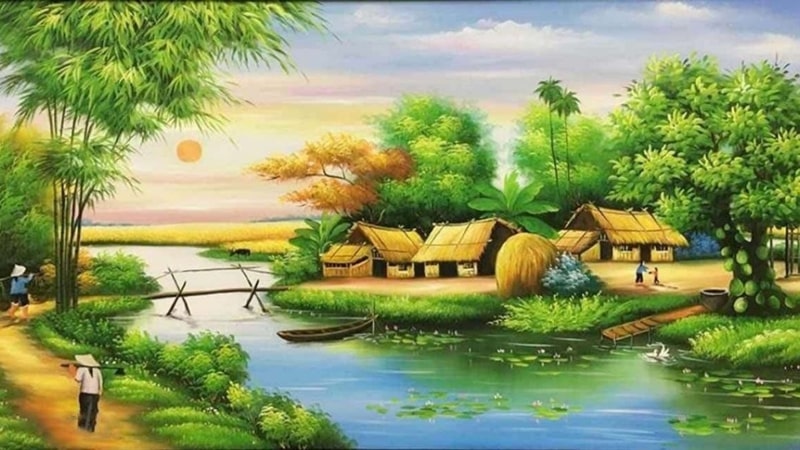 Mẫu tranh in về phong cảnh đẹp 2