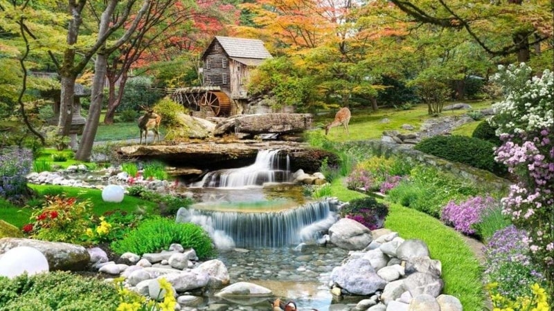 Tranh phong cảnh đẹp về núi rừng, thiên nhiên hùng vĩ 7