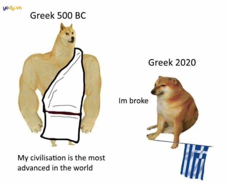 Ảnh meme Cheems vs Swole Doge độc đáo