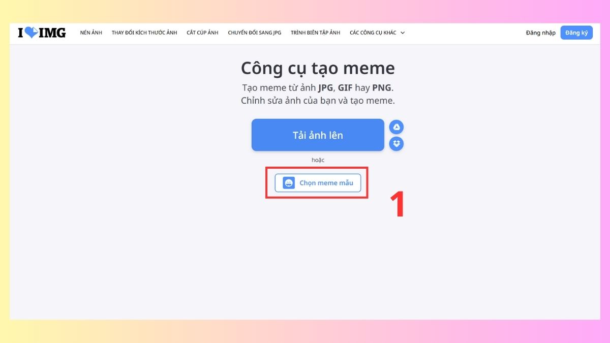 Dùng ứng dụng tạo meme online