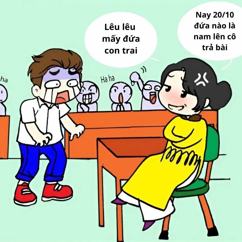 Meme hài chúc cô giáo ngày 20/10