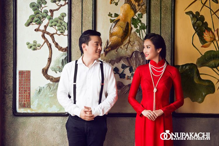 chụp ảnh cưới áo dài truyền thống
