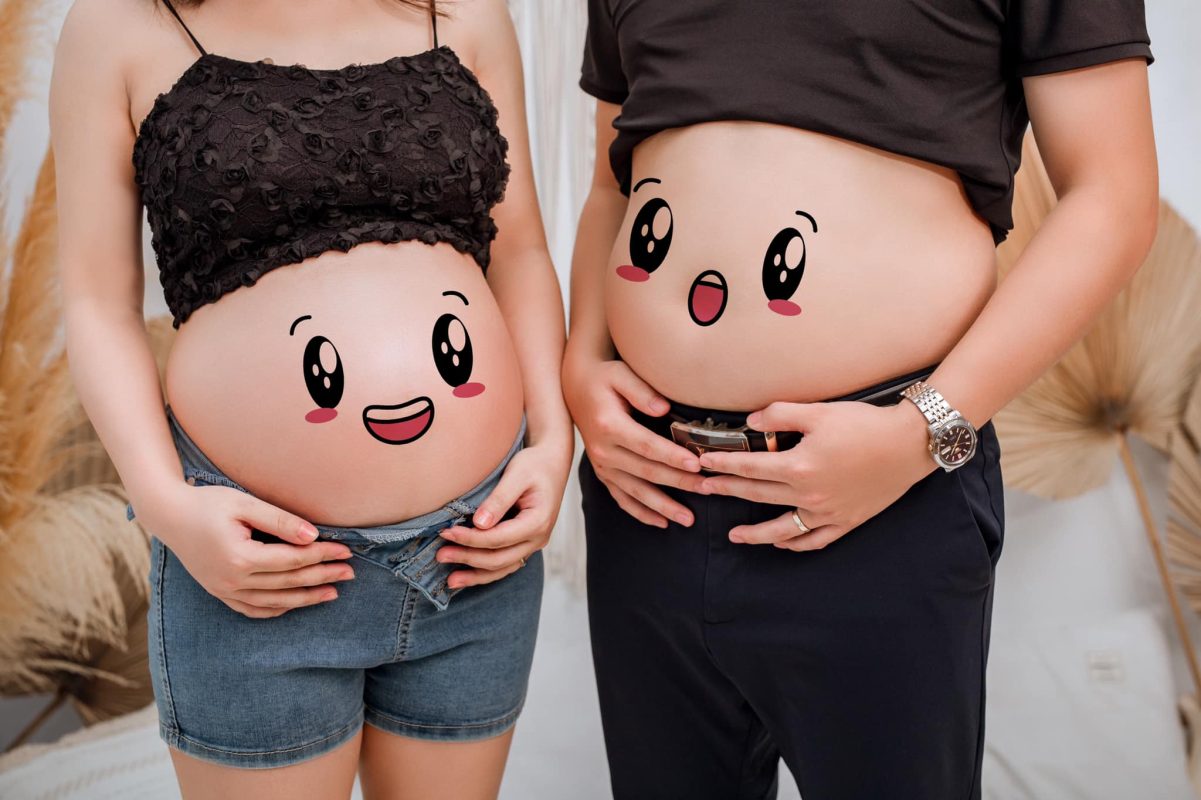 Ý tưởng chụp ảnh Valentine đẹp cùng mẹ bầu và bé yêu