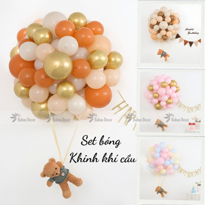 Bóng bay khinh khí cầu sinh nhật nhiều màu lung linh cho bé