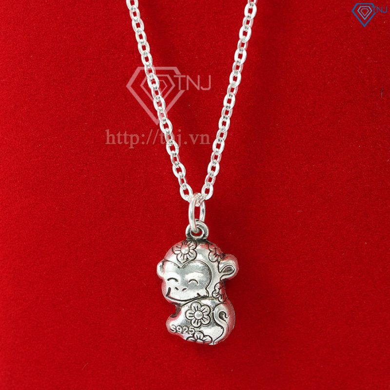 Dây chuyền bạc nữ mặt hình con khỉ đẹp DCN0357