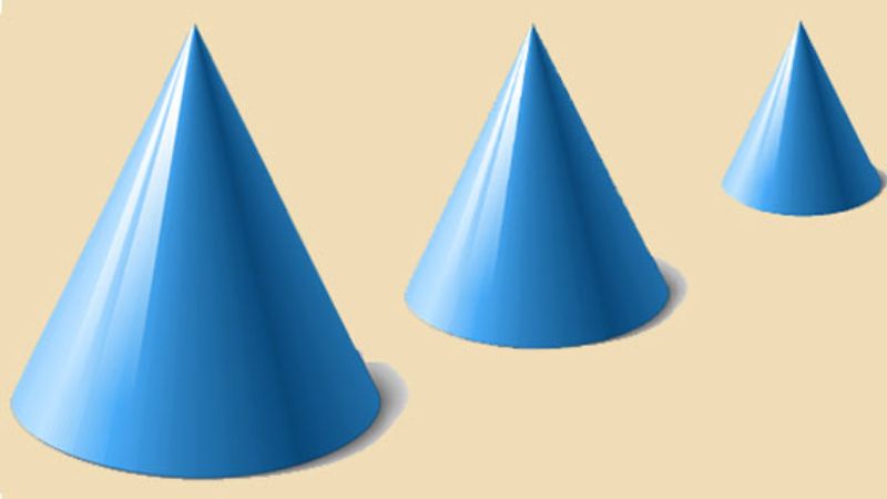 Công thức tính diện tích xung quanh hình nón: Sxq = π.r.l (Chi tiết & ví dụ)