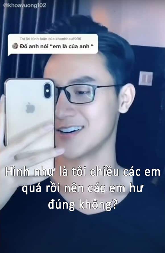 Meme nổi tiếng này có nguồn gốc từ tài khoản tiktok của Khoa Vương - Nguồn ảnh: Internet