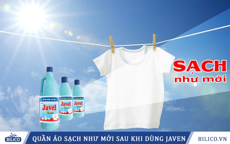 tẩy trắng quần áo bằng nước javen